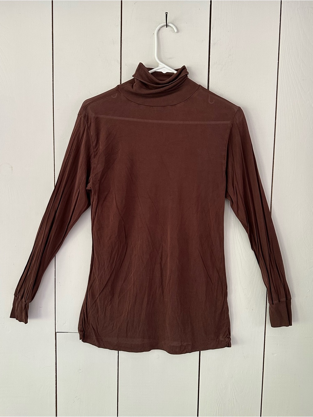 Vintage WinterSilks Semi-Sheer Silk Turtleneck Top Sz M